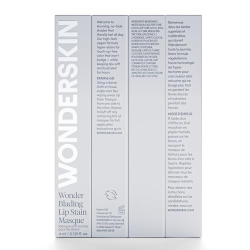 Wonderskin Wonder Blading Lip Stain Peel Off Masque - Long Lasting, Waterproof and Transfer Proof Pink Lip Tint, Matte Finish Peel Off Makeup