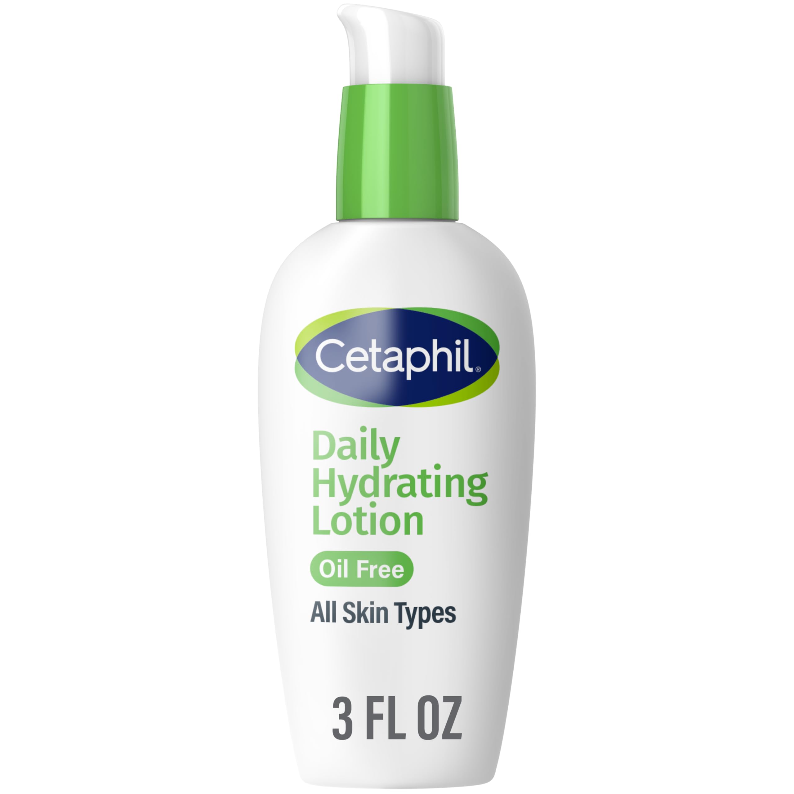 Cetaphil Daily Hydrating Lotion for Face, With Hyaluronic Acid, 3 fl oz, Lasting 24 Hour Hydration, for Combination Skin, No Added Fragrance, Non-Comedogenic, Pack of 3