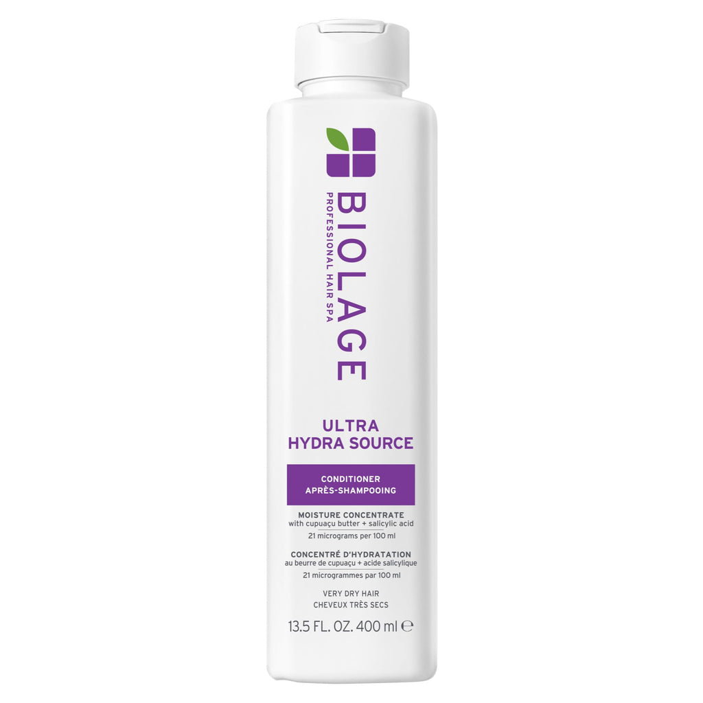 Biolage Ultra Hydra Source Conditioner - Intensely Moisturizes and Conditions, Prevents Frizz and Flyaways, For Very Dry, Thick, Coarse Hair, Infused with Micro-dosed Cupuaçu Butter & Salicylic Acid