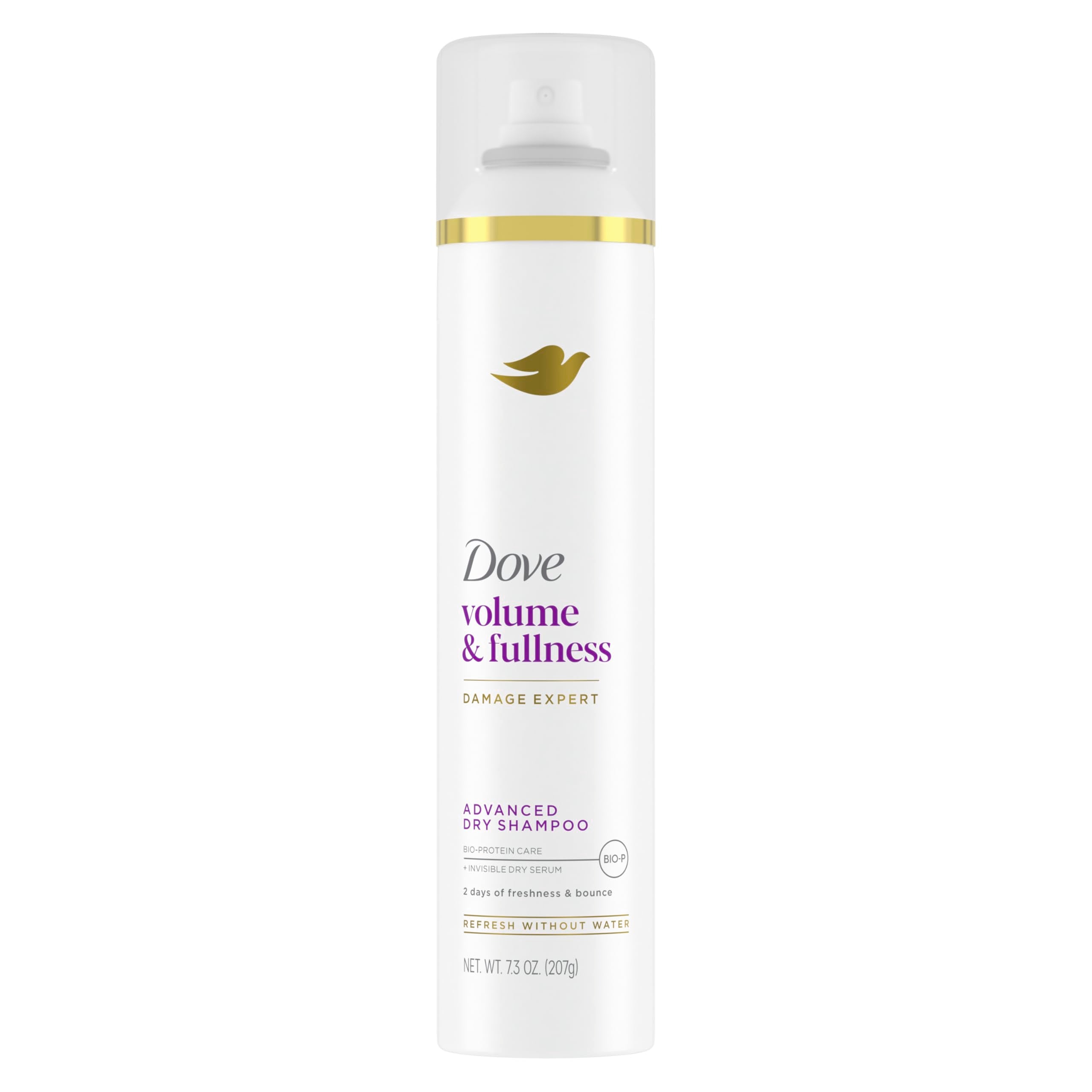 Dove Advanced Dry Shampoo 2 Count Refresh & Revive Flat Hair Without Water Volume & Fullness for 2 Days of Freshness & Bounce 5 oz