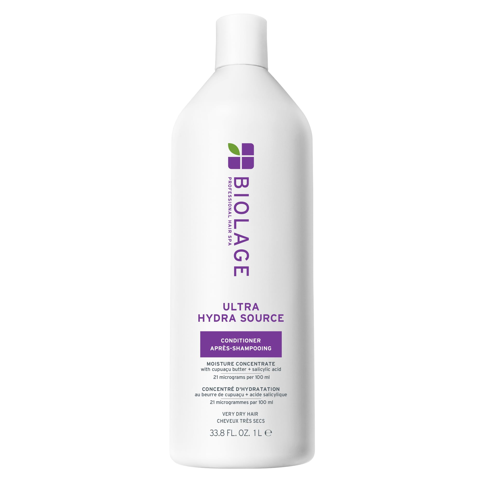 Biolage Ultra Hydra Source Conditioner - Intensely Moisturizes and Conditions, Prevents Frizz and Flyaways, For Very Dry, Thick, Coarse Hair, Infused with Micro-dosed Cupuaçu Butter & Salicylic Acid