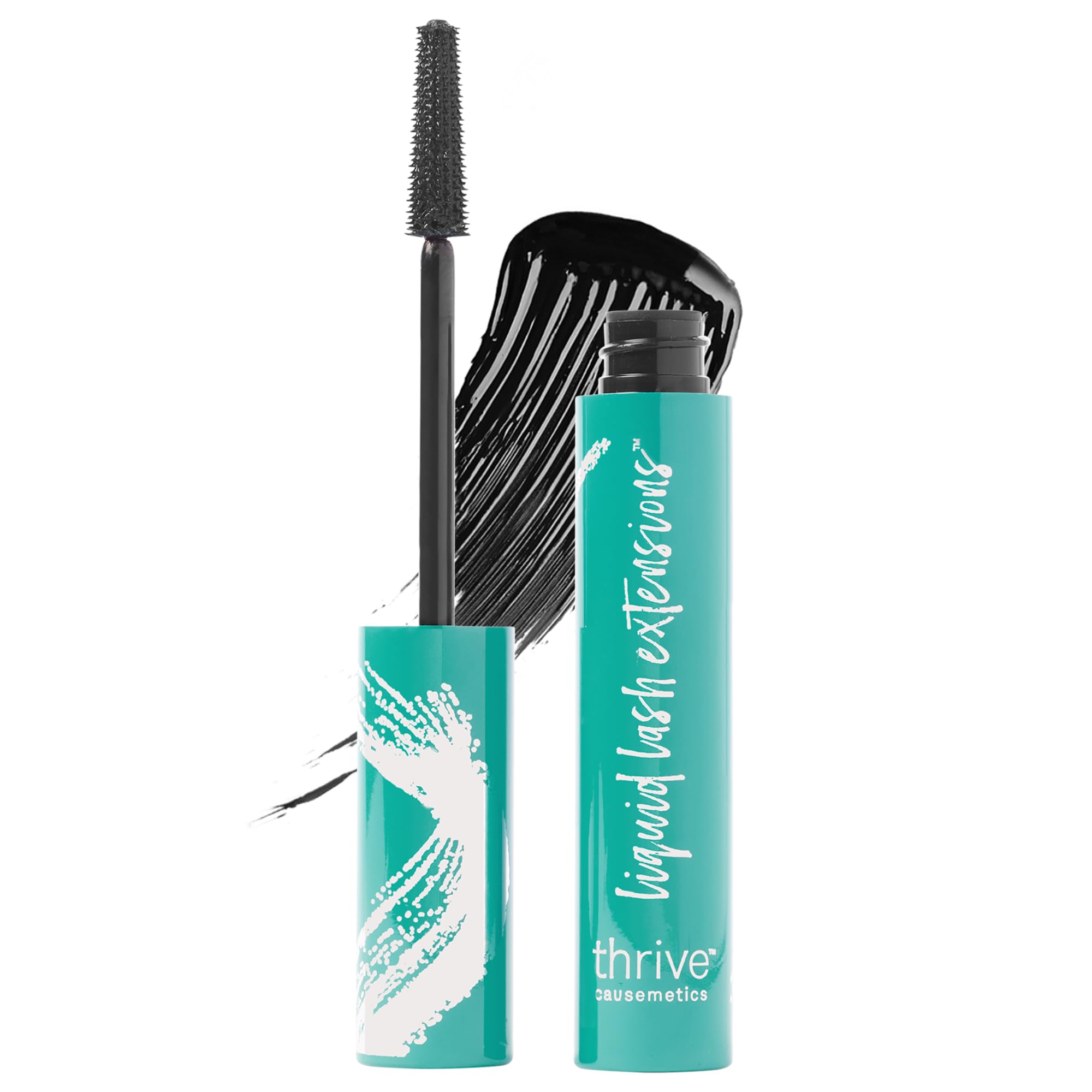 Thrive Causemetics Liquid Lash Extensions Mascara, Tubing Thrive Mascara Lengthening, Volumizing & Curling, Smudge Proof, Washable, No Clumping or Flaking, Vegan & Cruelty Free