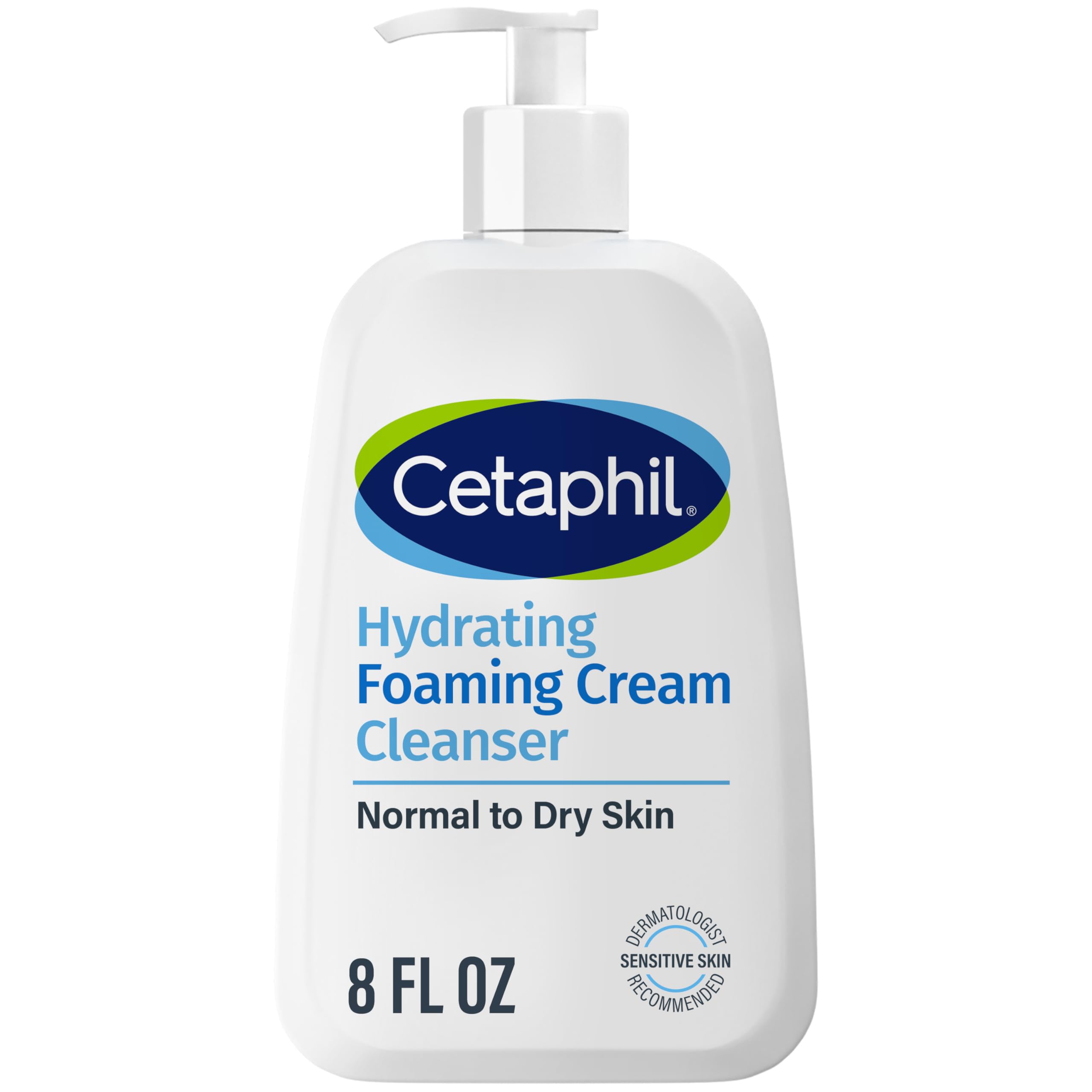 CETAPHIL Dry To Normal Sensitive Wash Bottle Face Glycerin Vitamin B5 B3 Prebiotic Aloe