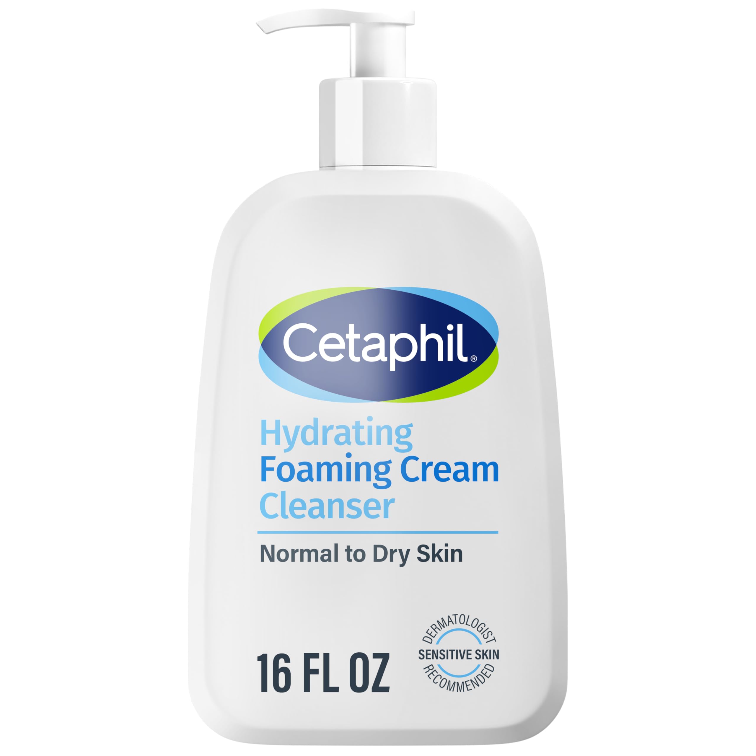 CETAPHIL Dry To Normal Sensitive Wash Bottle Face Glycerin Vitamin B5 B3 Prebiotic Aloe