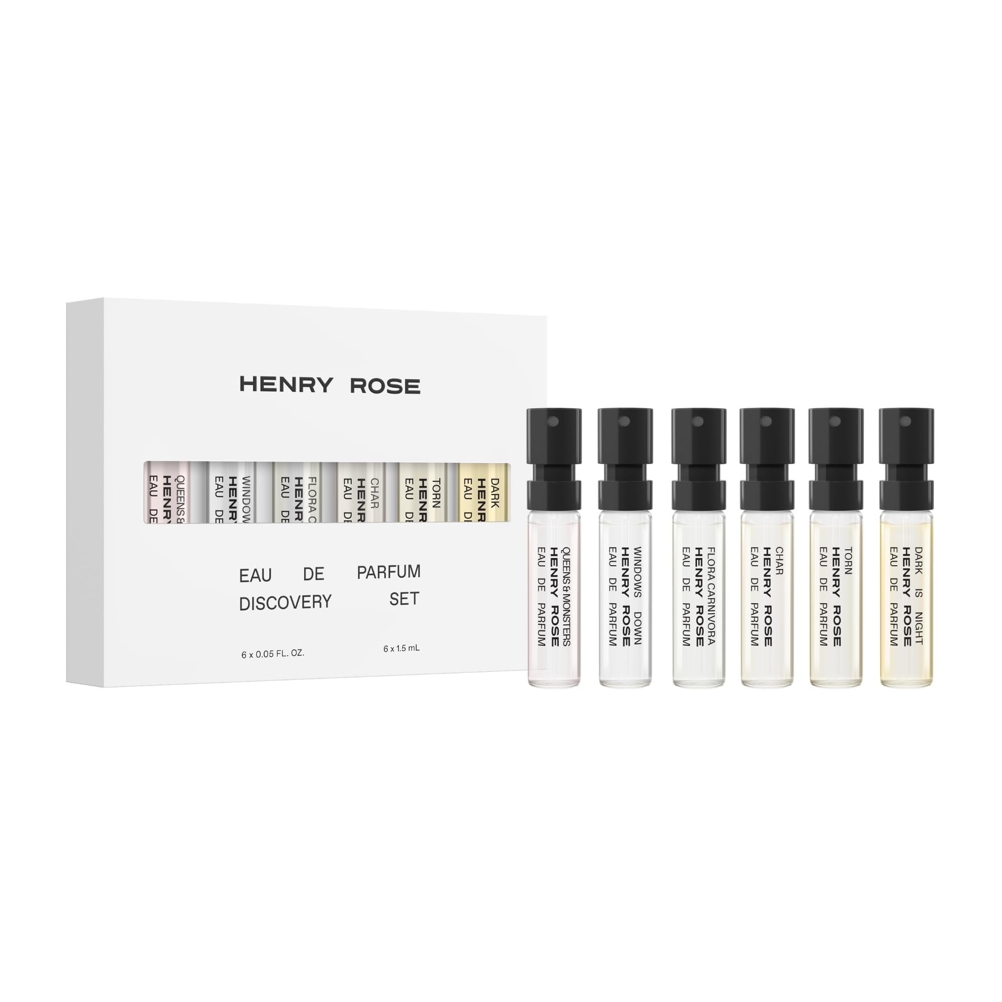 Henry Rose Discovery Set - Travel Size Perfume Set with Clean, Gender-Inclusive Eau de Parfum Scents - Natural, Non Toxic, and Cruelty-Free Fragrance Gift