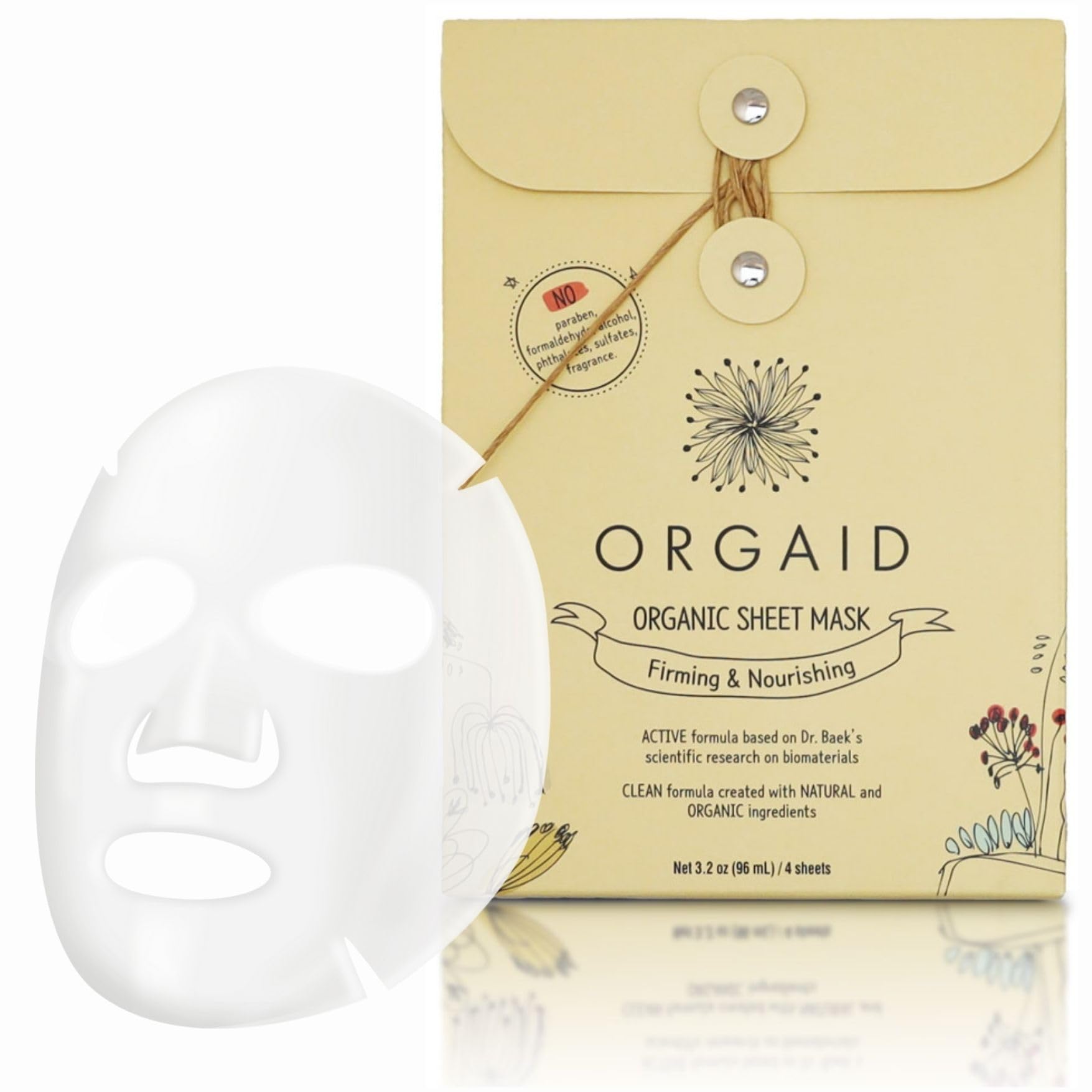ORGAID Organic Sheet Mask | Made in USA (pack of 4)