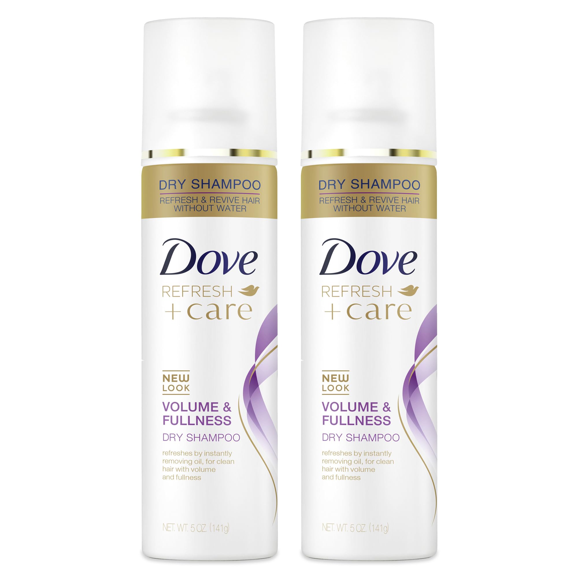 Dove Advanced Dry Shampoo 2 Count Refresh & Revive Flat Hair Without Water Volume & Fullness for 2 Days of Freshness & Bounce 5 oz