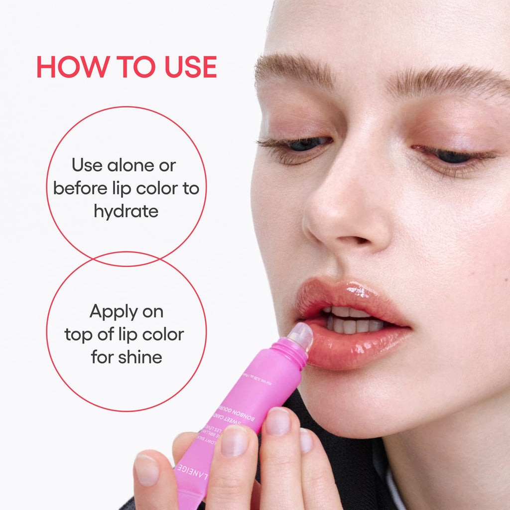 LANEIGE Lip Glowy Balm: Sheer Tinted Lip Treatment Balm Tube with Shea & Murumuru Butters for Hydrating, Moisturizing, Glossy, Non-Sticky Shine, Berry | Korean Skin Care
