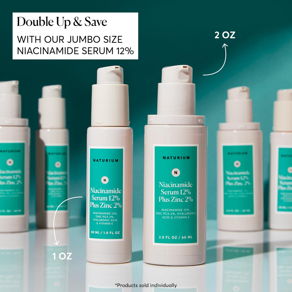 Naturium Niacinamide Face Serum 12% Plus Zinc 2%, Hyaluronic Acid and Vitamin E is a Dark Spot Remover, Pore Minimizer and Aging Skin Treatment