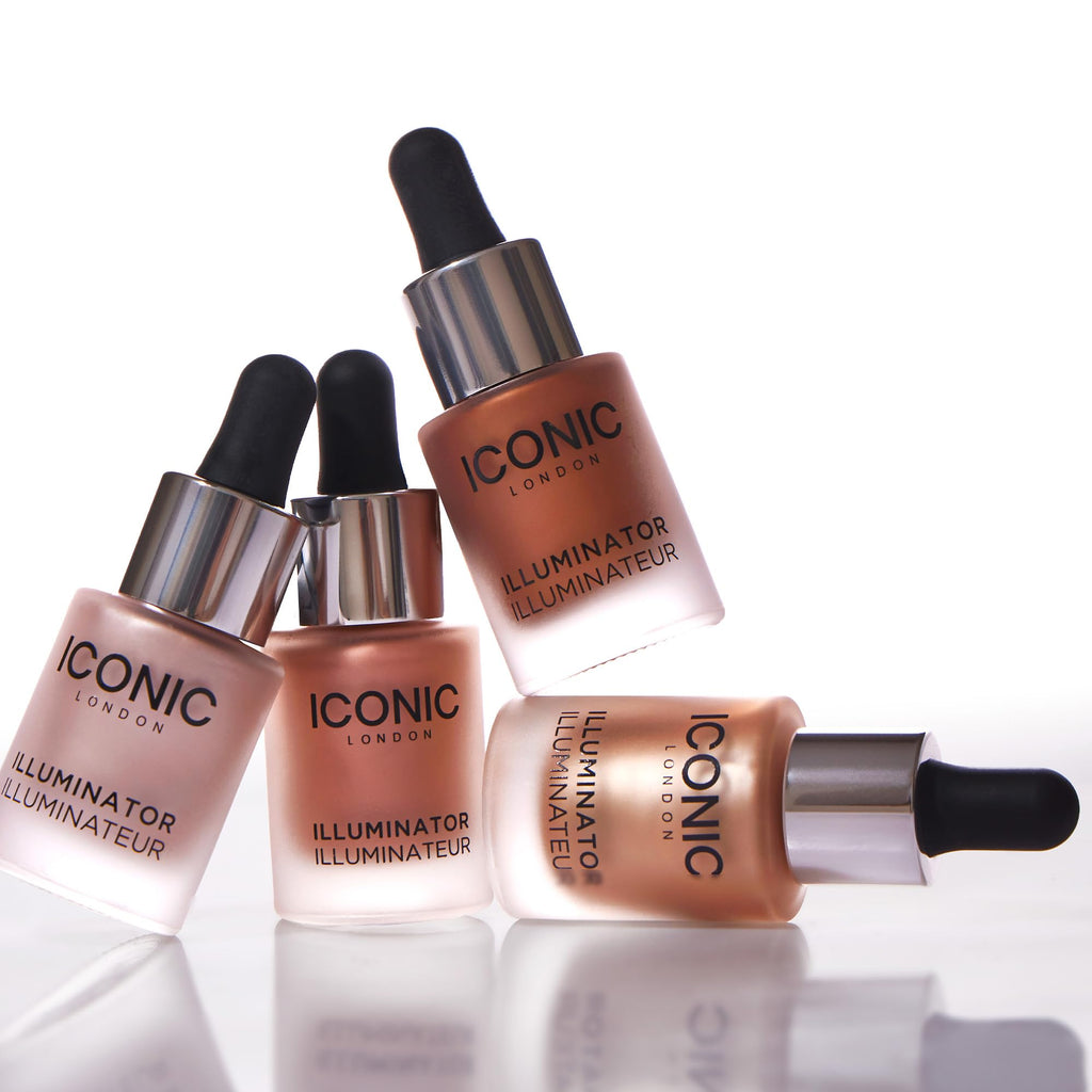 ICONIC LONDON Illuminator Liquid Highlighter Drops | Complexion Booster for Glass Skin Glow, Mix with Foundation or Wear Alone | Vegan & Cruelty-Free, 0.45 fl oz.