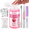 300ml Press Pump Nail Polish Remover Kit for Gel & Regular Polish