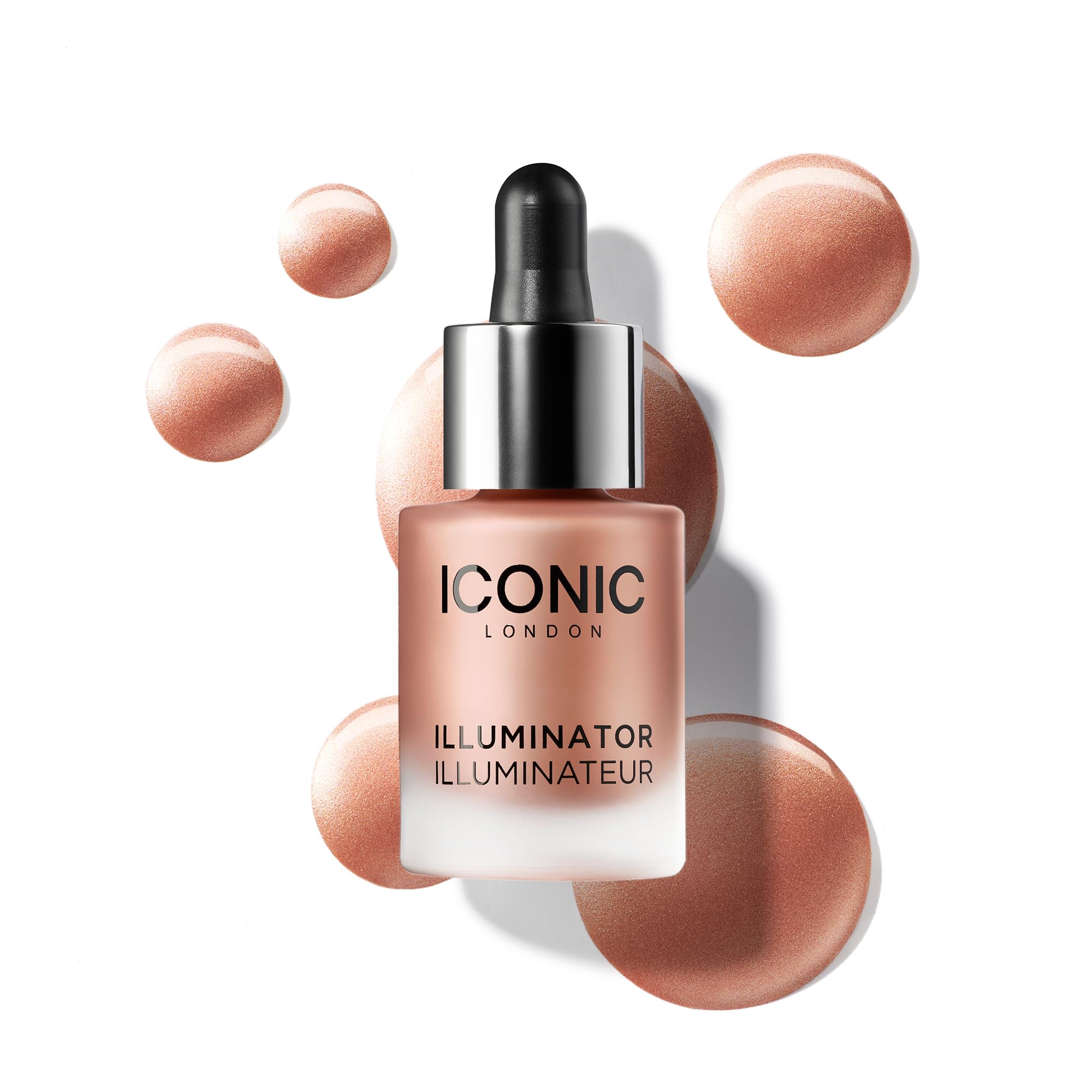 ICONIC LONDON Illuminator Liquid Highlighter Drops | Complexion Booster for Glass Skin Glow, Mix with Foundation or Wear Alone | Vegan & Cruelty-Free, 0.45 fl oz.