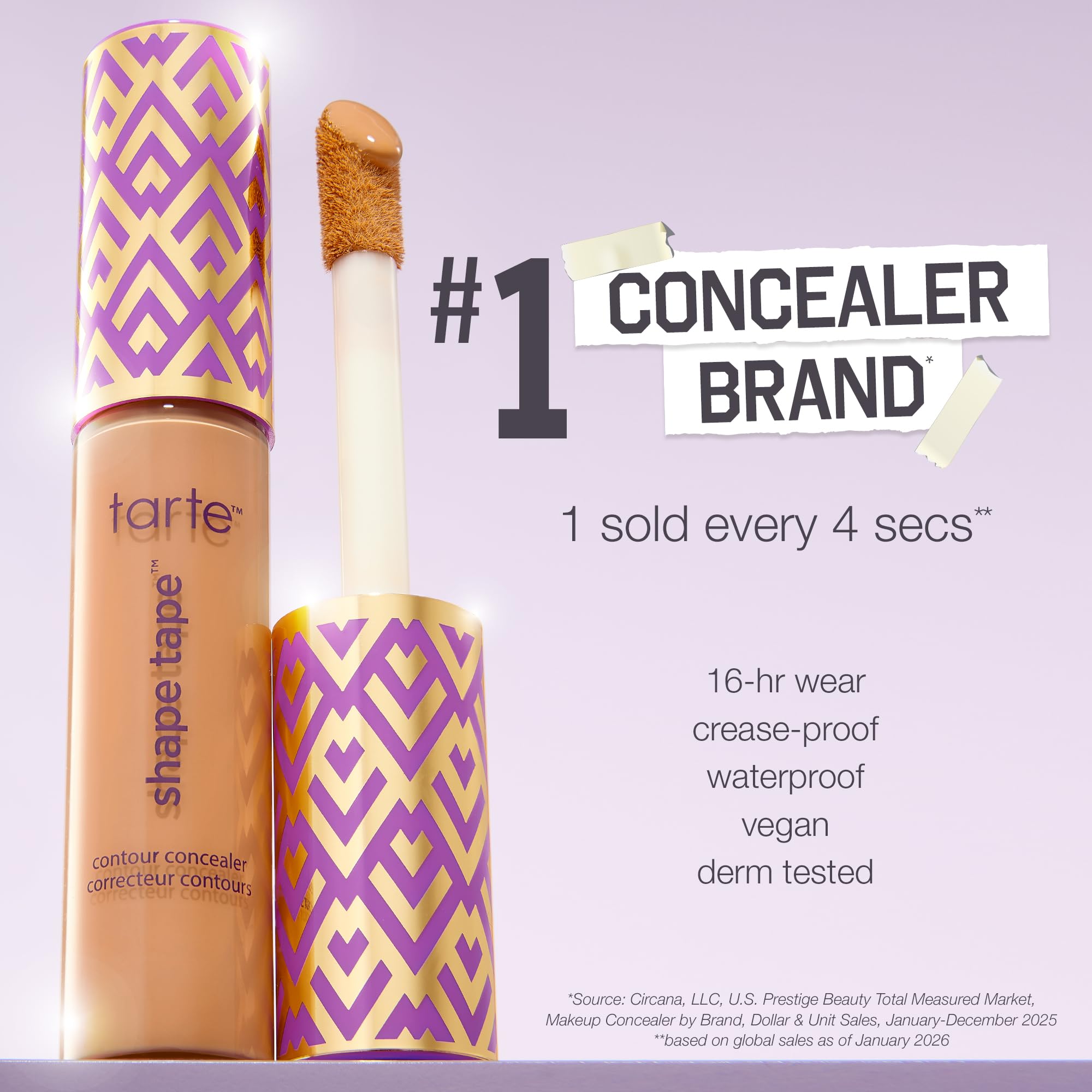 tarte shape tape concealer – Full-Coverage Creaseless Soft Matte Finish, Brightening Under-Eye & Face Makeup, 16hr Longwear, Vegan & Cruelty-Free