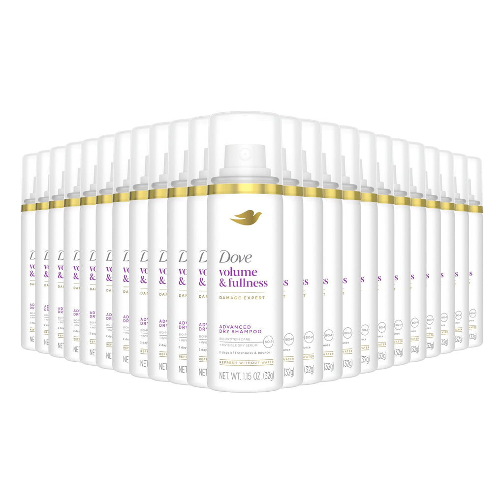 Dove Advanced Dry Shampoo 2 Count Refresh & Revive Flat Hair Without Water Volume & Fullness for 2 Days of Freshness & Bounce 5 oz