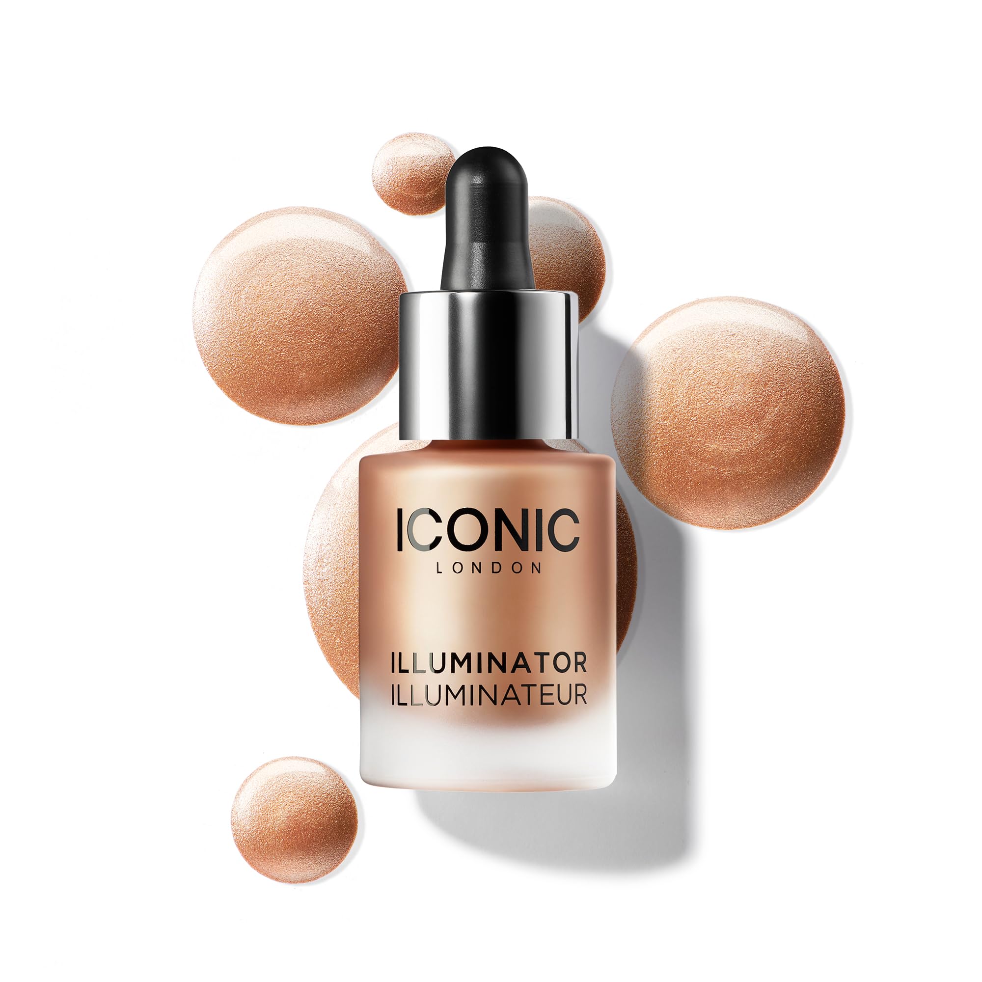 ICONIC LONDON Illuminator Liquid Highlighter Drops | Complexion Booster for Glass Skin Glow, Mix with Foundation or Wear Alone | Vegan & Cruelty-Free, 0.45 fl oz.