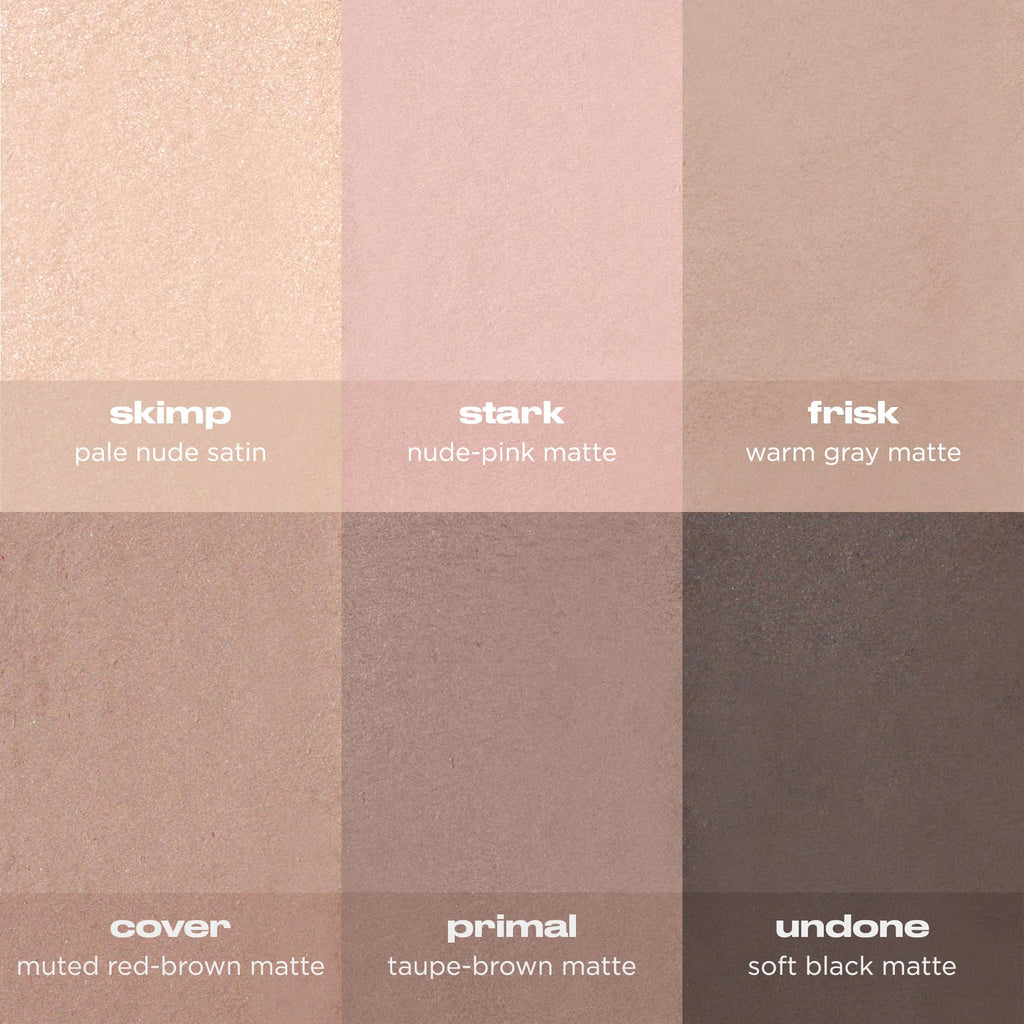 URBAN DECAY Naked 2 Basics Mini Eyeshadow Palette - 6 Matte Neutral Shadows, Long-lasting Wear, Multi-Use Powder for Eye, Contour, Brows, Ultra-Blendable Cool-Tone Shades, Travel Makeup with Mirror
