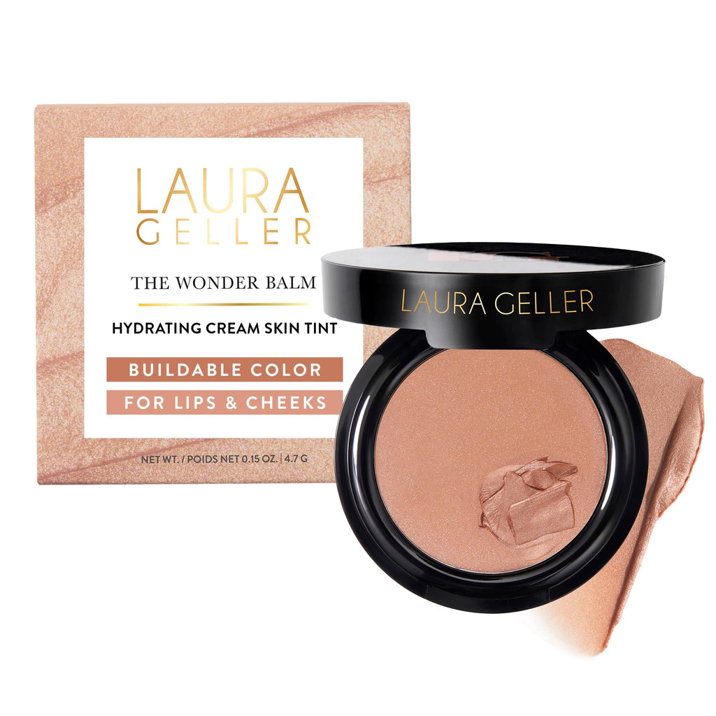 LAURA GELLER NEW YORK The Wonder Balm Cream Blush – Hydrating Multi-Use Cheek & Lip Color – Squalane & Sunflower Oil – Lightweight, Buildable Sheer Glow – For Mature & Dry Skin – Vegan