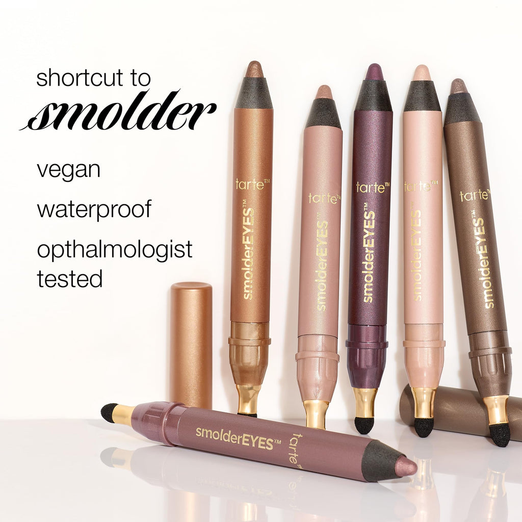 tarte smolderEYES shadow liner – Multi-Use Waterproof Makeup Doubles as Eyeliner & Cream Eyeshadow with Smudger Applicator, Blendable Lazy Girl Hack, Vegan & Cruelty-Free, full size
