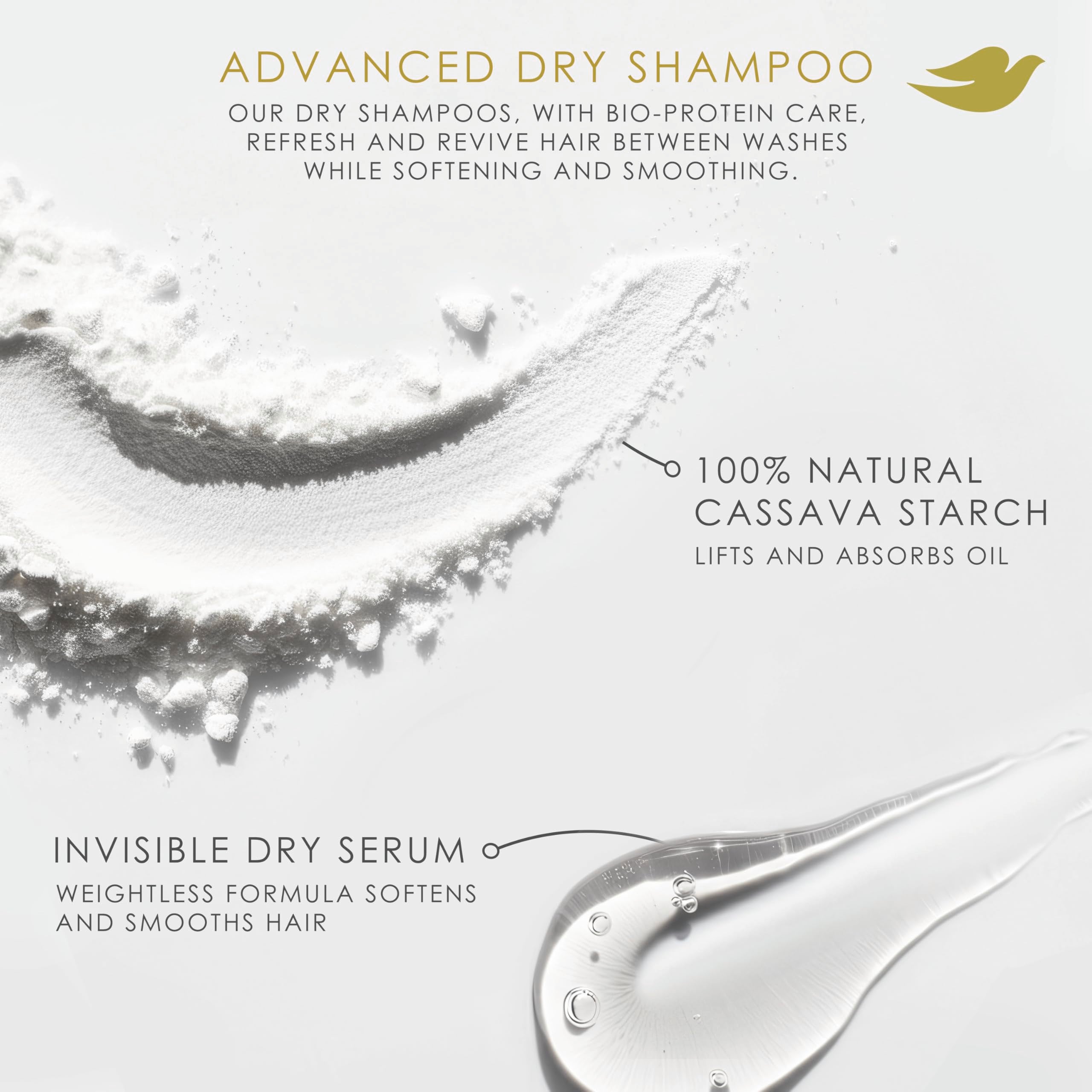 Dove Advanced Dry Shampoo 2 Count Refresh & Revive Flat Hair Without Water Volume & Fullness for 2 Days of Freshness & Bounce 5 oz