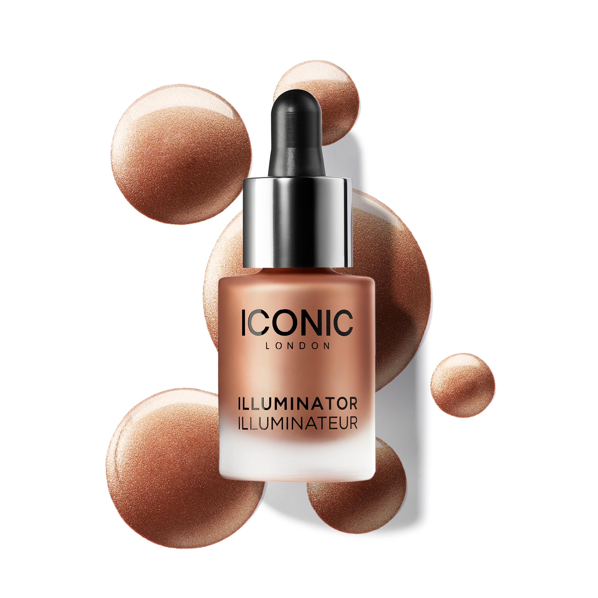 ICONIC LONDON Illuminator Liquid Highlighter Drops | Complexion Booster for Glass Skin Glow, Mix with Foundation or Wear Alone | Vegan & Cruelty-Free, 0.45 fl oz.