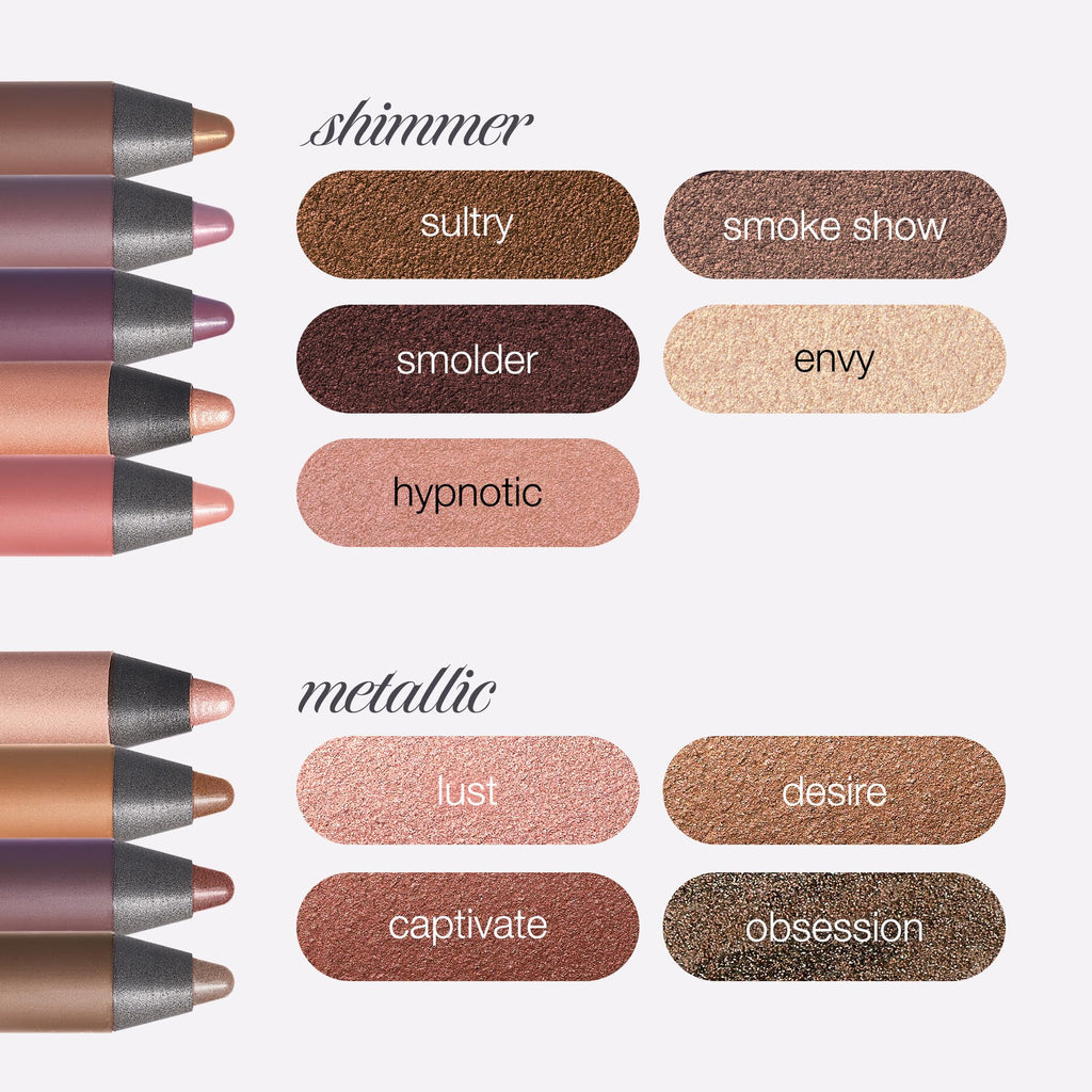 tarte smolderEYES shadow liner – Multi-Use Waterproof Makeup Doubles as Eyeliner & Cream Eyeshadow with Smudger Applicator, Blendable Lazy Girl Hack, Vegan & Cruelty-Free, full size