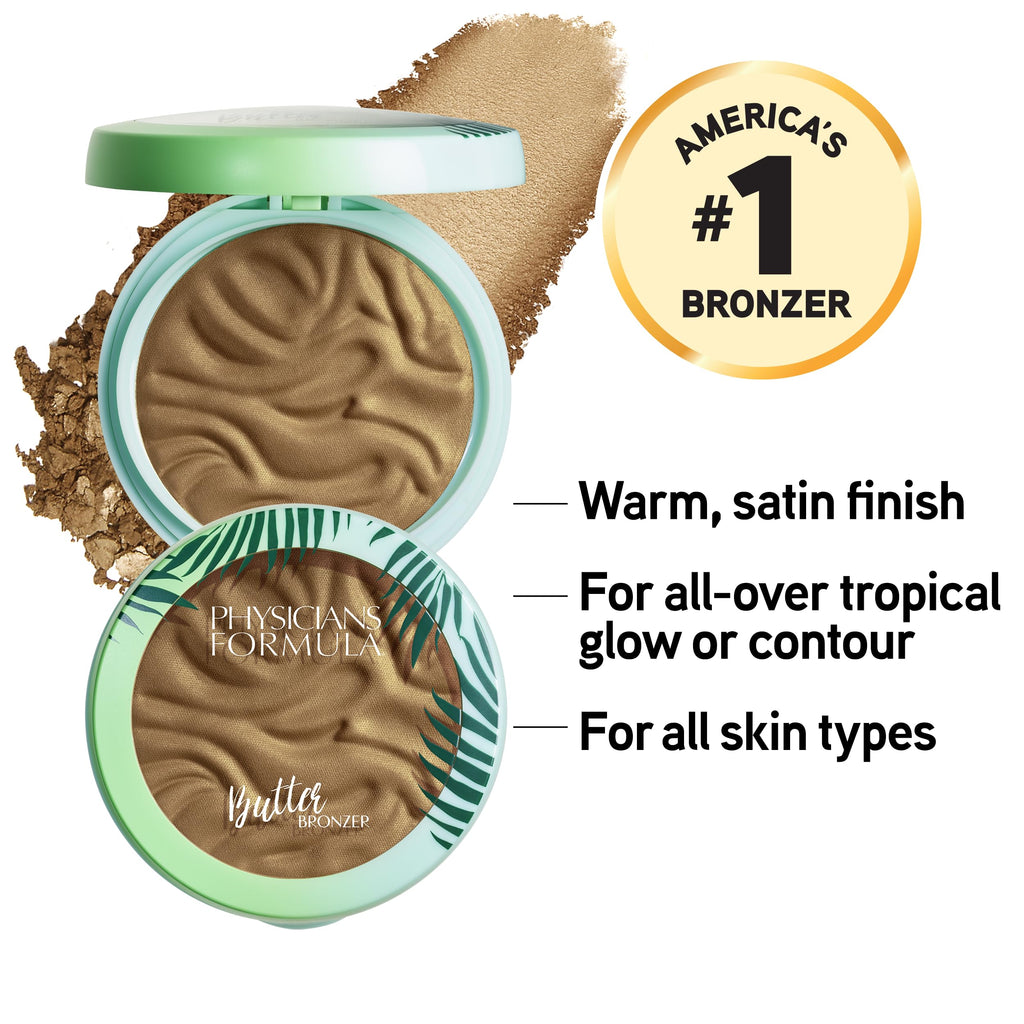 Physicians Formula Murumuru Butter Bronzer, Moisturizing, Nourishing Murumuru Butter Blend for Silky All-Day Luminous Glow, Dermatologist Tested, Hypoallergenic, Vegan & Cruelty-Free